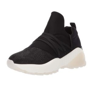 J/Slides Morrow Lace Up Sneakers Black White Glitter